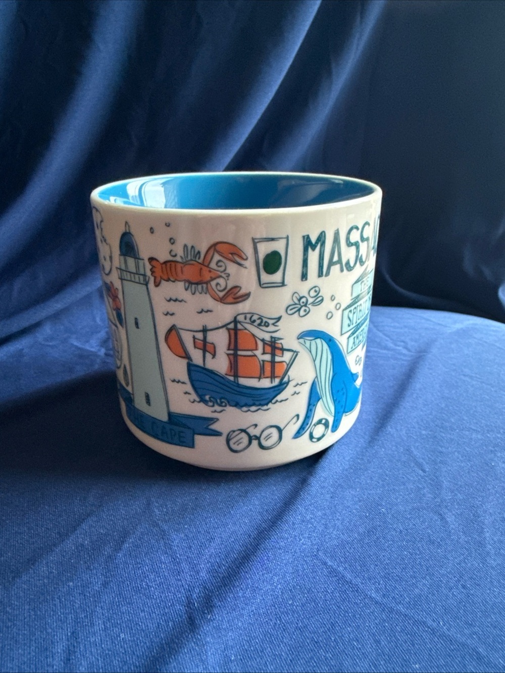 Starbucks Been There Series Massachusetts Mug 14oz Collector Cup w/ Box NWT NEW - Picture 3 of 13